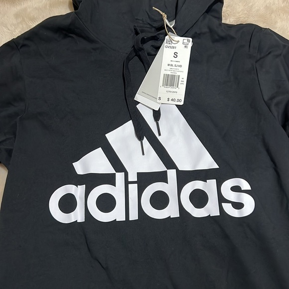 adidas Men's Essentials Logo Hoodie Legacy size small - Picture 2 of 4